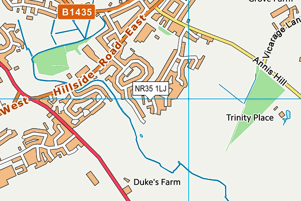 NR35 1LJ map - OS VectorMap District (Ordnance Survey)