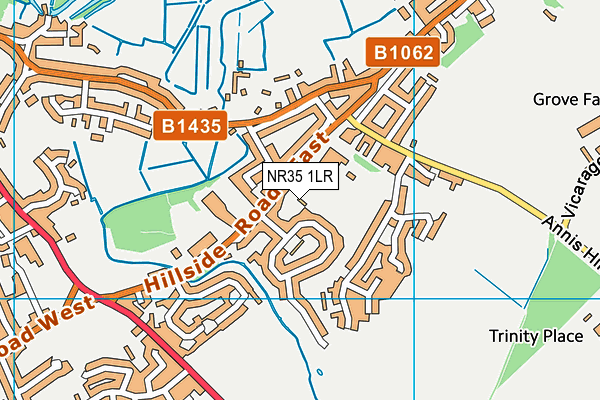 NR35 1LR map - OS VectorMap District (Ordnance Survey)