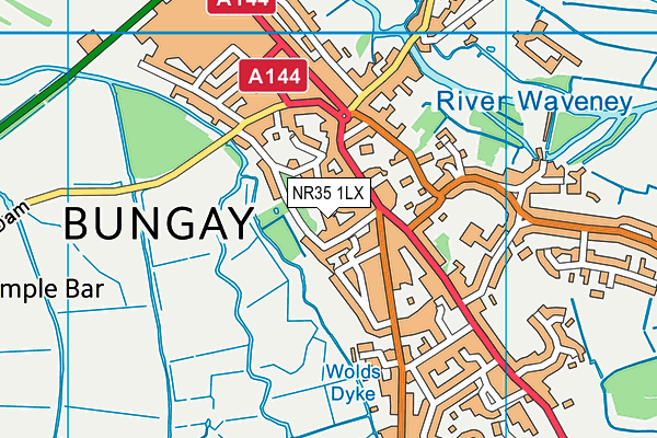 NR35 1LX map - OS VectorMap District (Ordnance Survey)