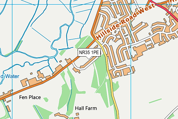 NR35 1PE map - OS VectorMap District (Ordnance Survey)