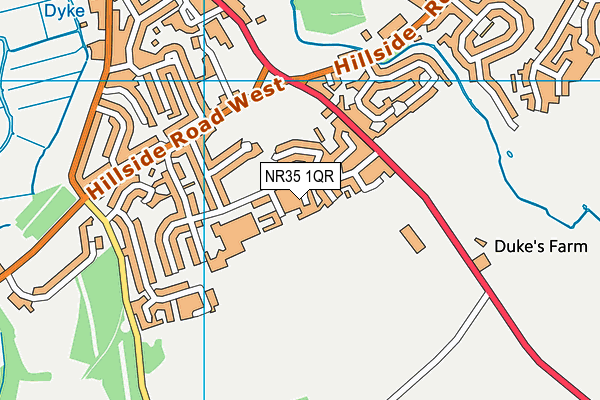 NR35 1QR map - OS VectorMap District (Ordnance Survey)