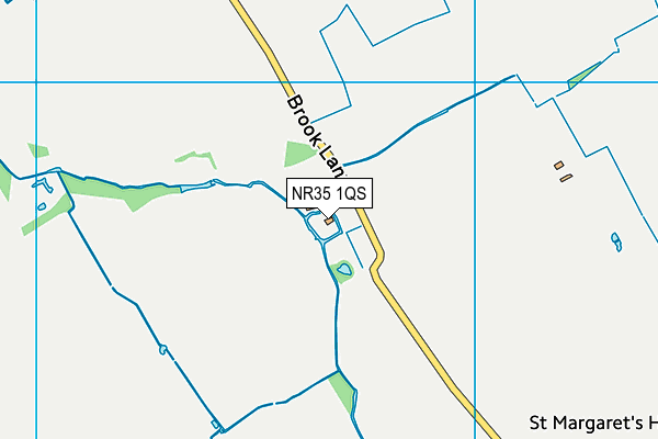 NR35 1QS map - OS VectorMap District (Ordnance Survey)