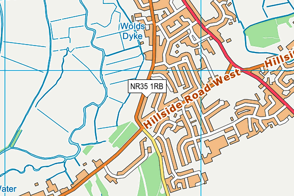 NR35 1RB map - OS VectorMap District (Ordnance Survey)