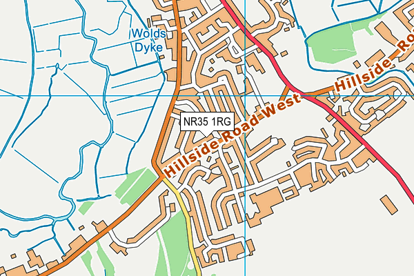 NR35 1RG map - OS VectorMap District (Ordnance Survey)