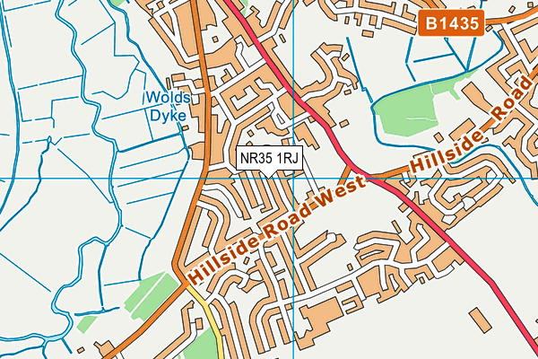 NR35 1RJ map - OS VectorMap District (Ordnance Survey)