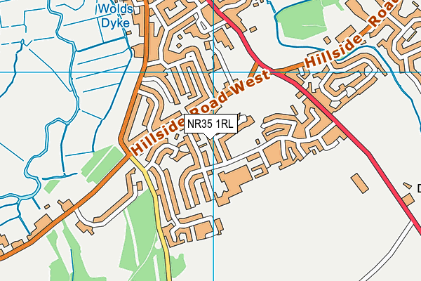 NR35 1RL map - OS VectorMap District (Ordnance Survey)