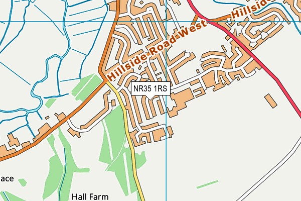 NR35 1RS map - OS VectorMap District (Ordnance Survey)