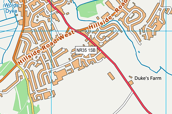 NR35 1SB map - OS VectorMap District (Ordnance Survey)