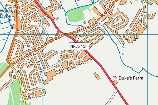 NR35 1SF map - OS VectorMap District (Ordnance Survey)