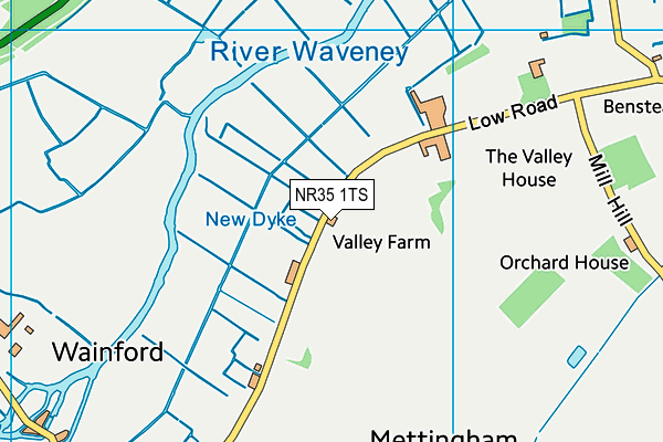 NR35 1TS map - OS VectorMap District (Ordnance Survey)