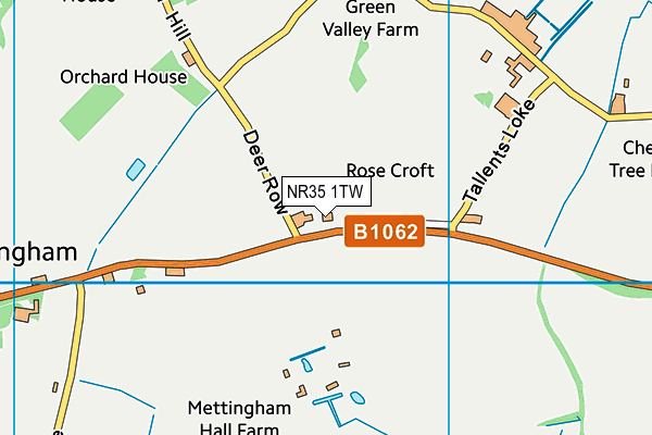 NR35 1TW map - OS VectorMap District (Ordnance Survey)
