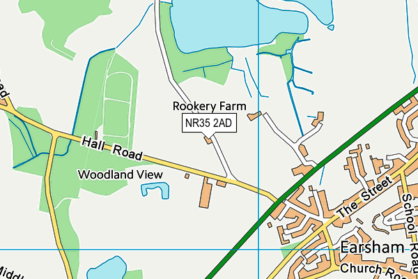 NR35 2AD map - OS VectorMap District (Ordnance Survey)