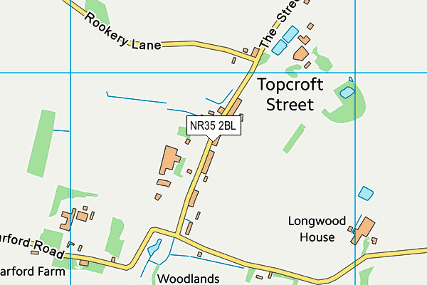 Topcroft Sports Field map (NR35 2BL) - OS VectorMap District (Ordnance Survey)