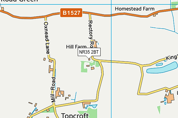 NR35 2BT map - OS VectorMap District (Ordnance Survey)