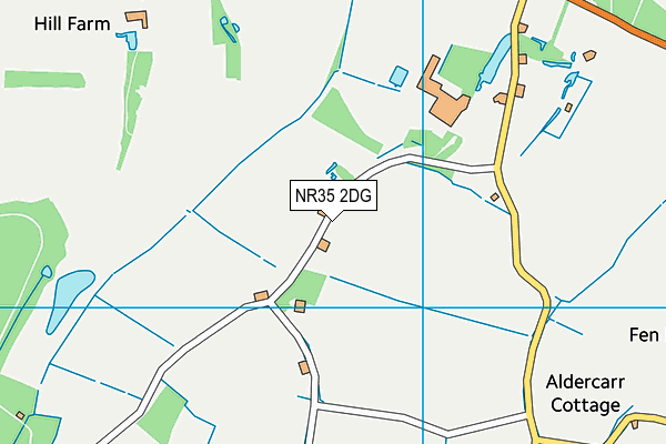 NR35 2DG map - OS VectorMap District (Ordnance Survey)