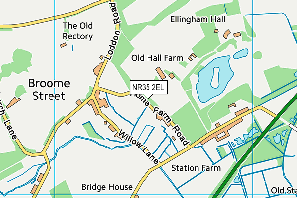 NR35 2EL map - OS VectorMap District (Ordnance Survey)