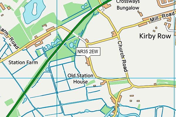 NR35 2EW map - OS VectorMap District (Ordnance Survey)
