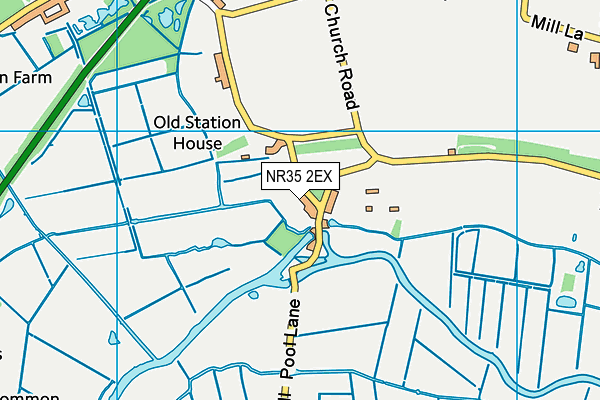 NR35 2EX map - OS VectorMap District (Ordnance Survey)