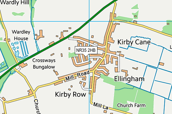 NR35 2HB map - OS VectorMap District (Ordnance Survey)