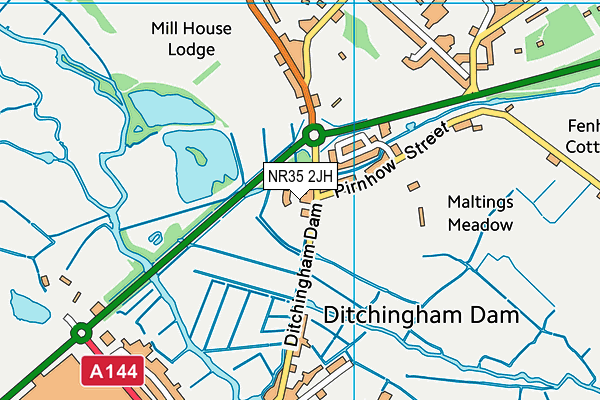 NR35 2JH map - OS VectorMap District (Ordnance Survey)