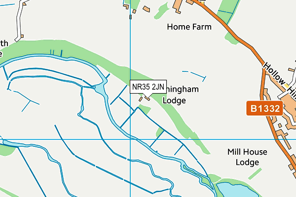 NR35 2JN map - OS VectorMap District (Ordnance Survey)