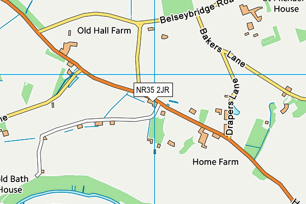 NR35 2JR map - OS VectorMap District (Ordnance Survey)