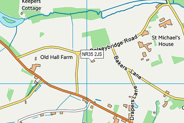 NR35 2JS map - OS VectorMap District (Ordnance Survey)