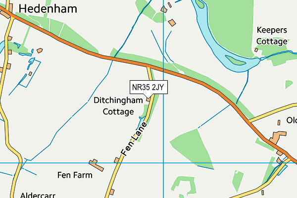 NR35 2JY map - OS VectorMap District (Ordnance Survey)