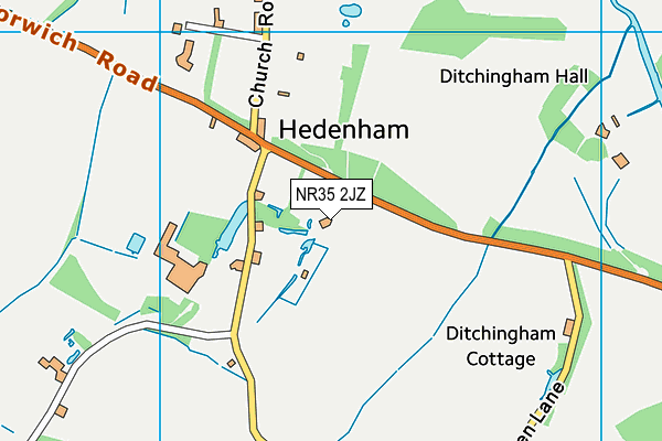 NR35 2JZ map - OS VectorMap District (Ordnance Survey)