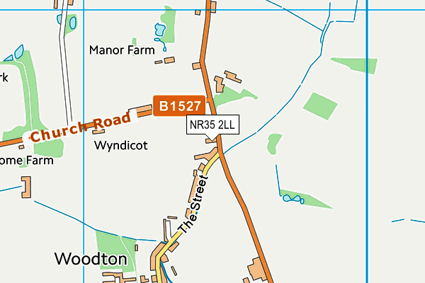Woodton Primary School map (NR35 2LL) - OS VectorMap District (Ordnance Survey)