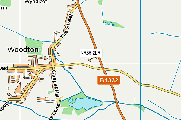 NR35 2LR map - OS VectorMap District (Ordnance Survey)