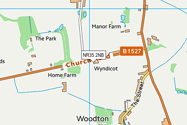 NR35 2NB map - OS VectorMap District (Ordnance Survey)