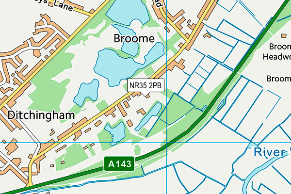 NR35 2PB map - OS VectorMap District (Ordnance Survey)