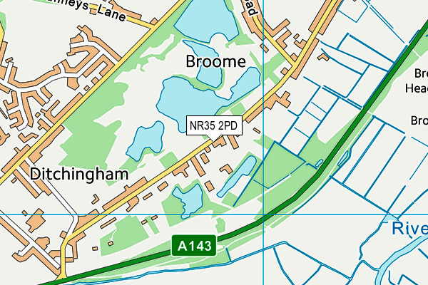 NR35 2PD map - OS VectorMap District (Ordnance Survey)