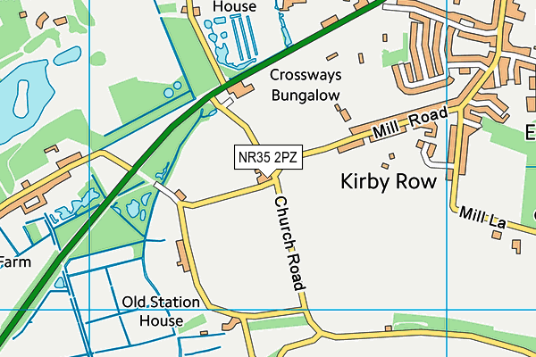 Ellingham VC Primary School map (NR35 2PZ) - OS VectorMap District (Ordnance Survey)