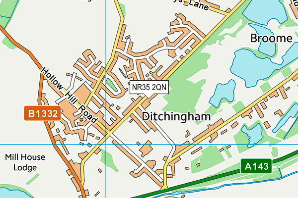 NR35 2QN map - OS VectorMap District (Ordnance Survey)