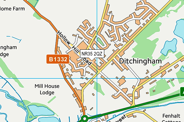 NR35 2QZ map - OS VectorMap District (Ordnance Survey)