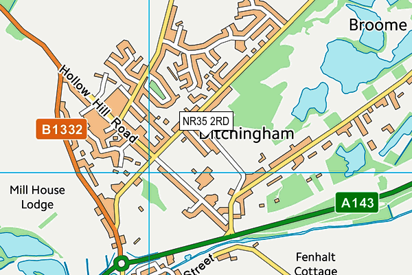 NR35 2RD map - OS VectorMap District (Ordnance Survey)