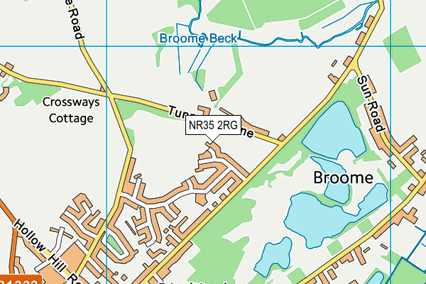 NR35 2RG map - OS VectorMap District (Ordnance Survey)