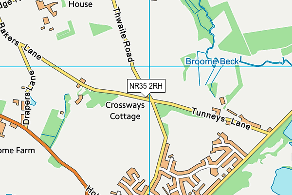 NR35 2RH map - OS VectorMap District (Ordnance Survey)