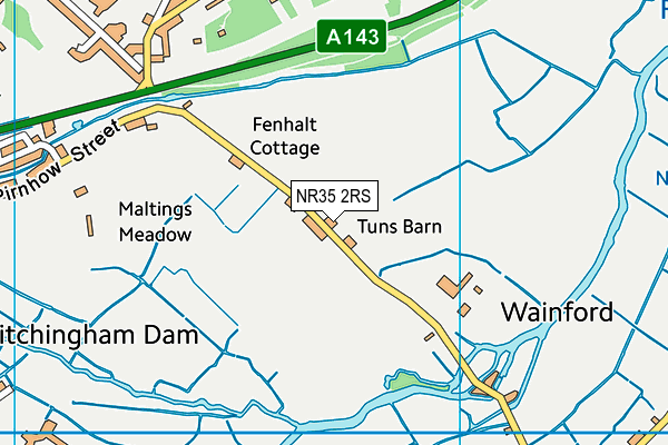 NR35 2RS map - OS VectorMap District (Ordnance Survey)