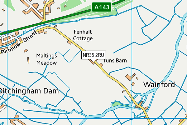 Maltings Meadow map (NR35 2RU) - OS VectorMap District (Ordnance Survey)