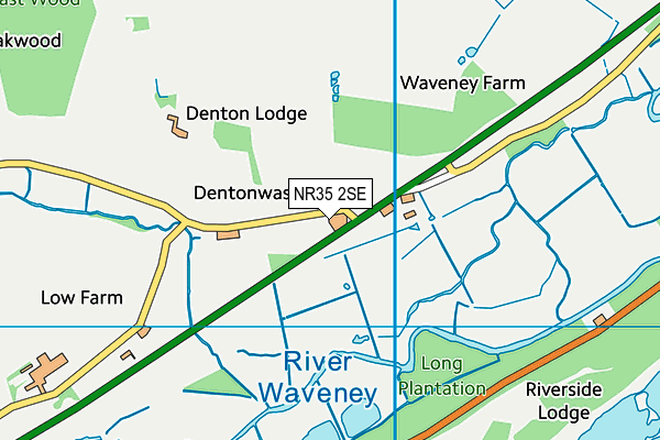 NR35 2SE map - OS VectorMap District (Ordnance Survey)