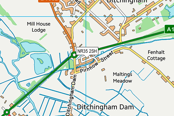 NR35 2SH map - OS VectorMap District (Ordnance Survey)