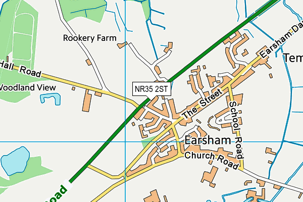 NR35 2ST map - OS VectorMap District (Ordnance Survey)