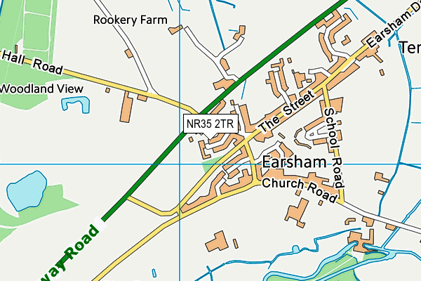 NR35 2TR map - OS VectorMap District (Ordnance Survey)