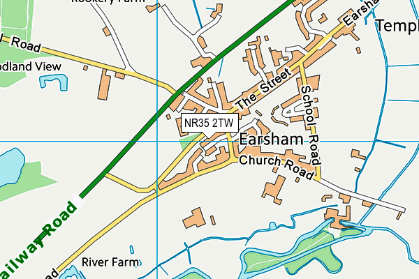 NR35 2TW map - OS VectorMap District (Ordnance Survey)