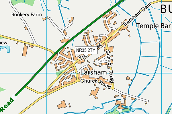 NR35 2TY map - OS VectorMap District (Ordnance Survey)