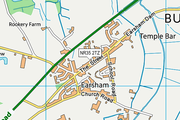 NR35 2TZ map - OS VectorMap District (Ordnance Survey)