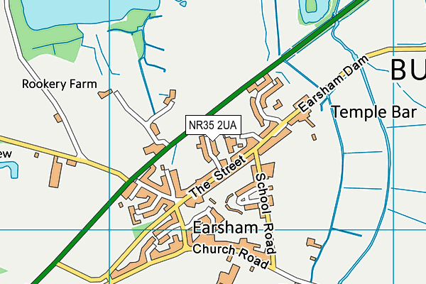 NR35 2UA map - OS VectorMap District (Ordnance Survey)